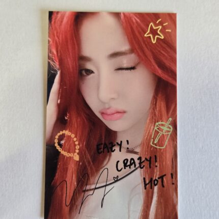 LE SSERAFIM UNFORGIVEN UMS Lucky Draw photocard Printed Signed YUNJIN